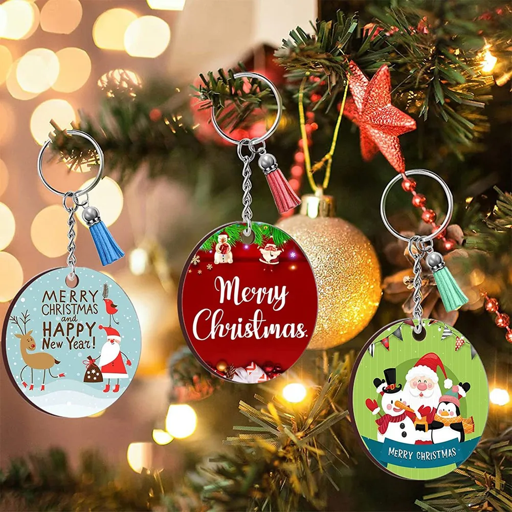 250 Pcs Sublimation Blanks Keychain 2.4in Heat Transfer Blank Keychains, Double Side Keychain, DIY Gift Ornament