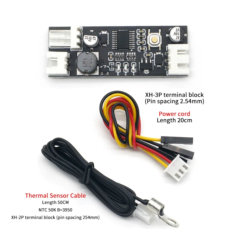 12V 0.8A DC PWM Fan Temperature Control Speed Controller For PC