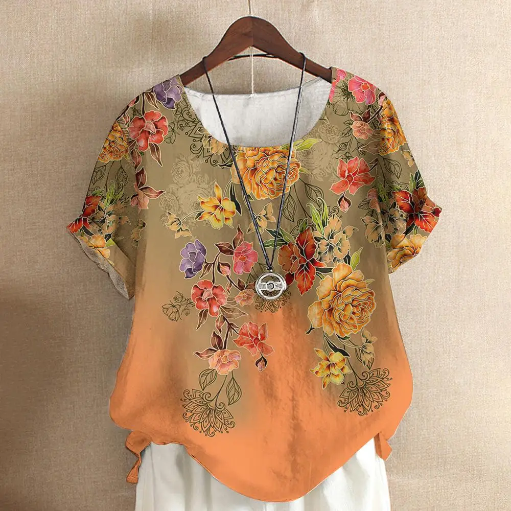 

2024 New T Shirt for Women Summer O Neck Short Sleeve Top Fashion Female Clothes Plus Size T-Shirt Pullover Tee Shirt Harajuku