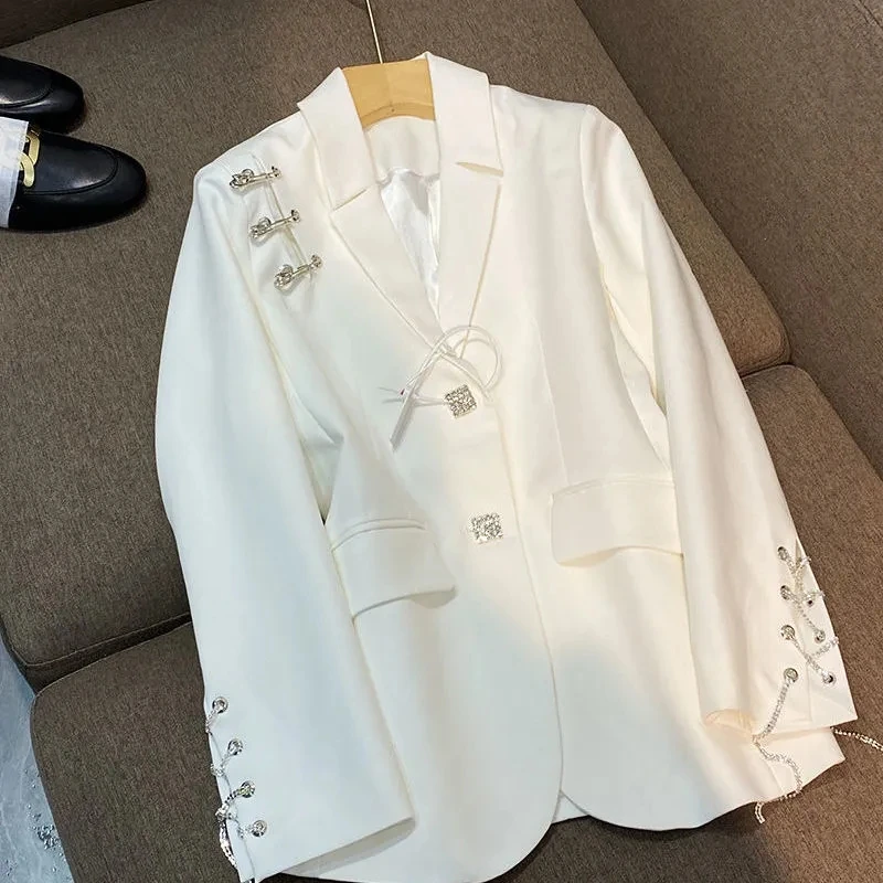 

French Retro Single-breasted Female Suit Female Korean Temperament Ladies Casual Balzer Outwear Suit Jacket Spring Autumn Coat
