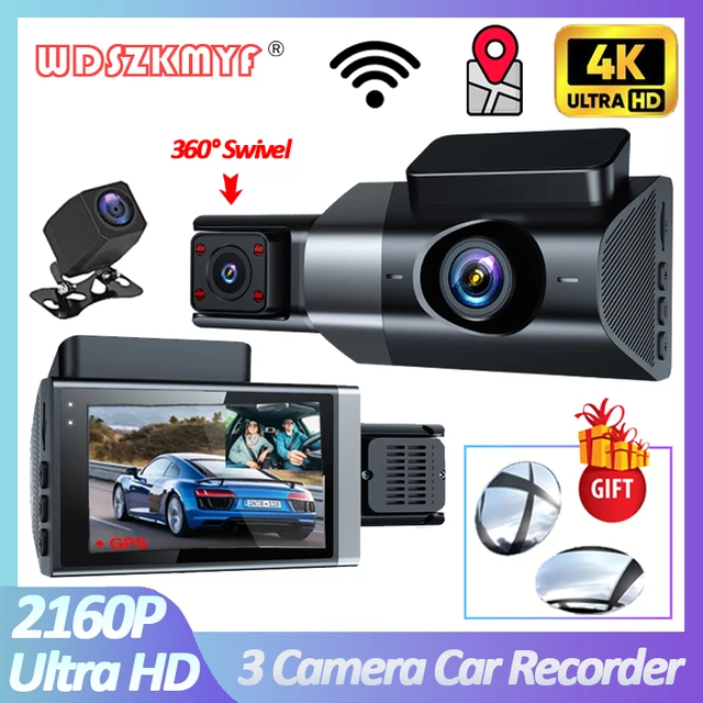 Dash Cam For Car Auto DVR 4K Dashcam Car Camera Video Recorder With Rear  View Camera Black Box Drive Recorder 3 Inch WiFi GPS - AliExpress