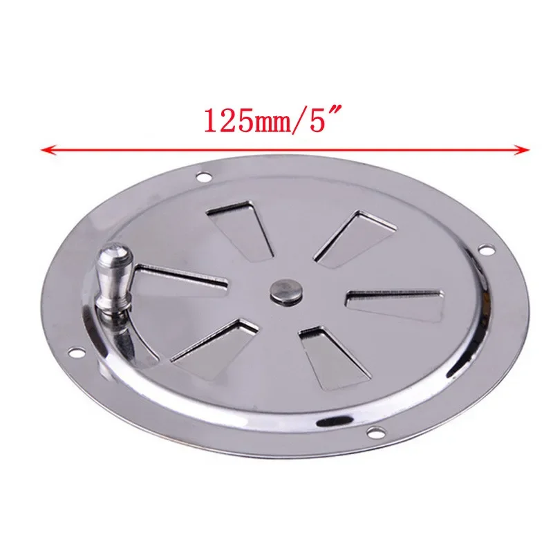 1Pc Stainless Steel Air Louver 316 Vent Yacht Marine Round Grille Ventilation Louvered Ventilator Grill Cover Side Knob Opening