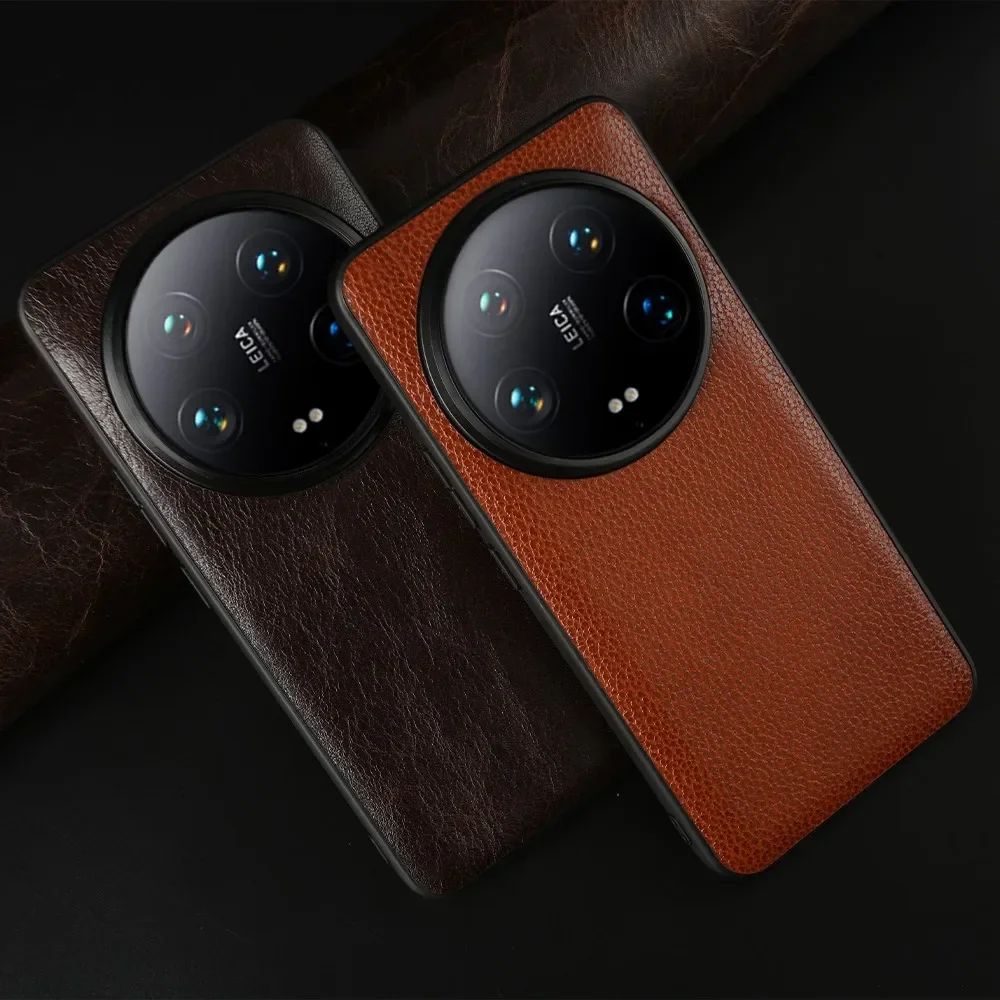 Luxury Handmade Genuine Leather Vintage Phone Case Cover