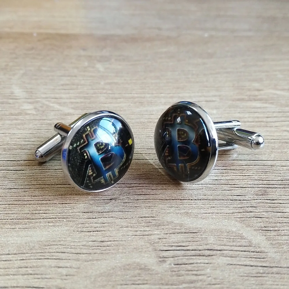 French Shirt Cufflinks Men's Metal Banquet Round Bit Coin Button Creative Exquisite Cuff Link Gifts crystal cufflinks motorcycle cufflinks