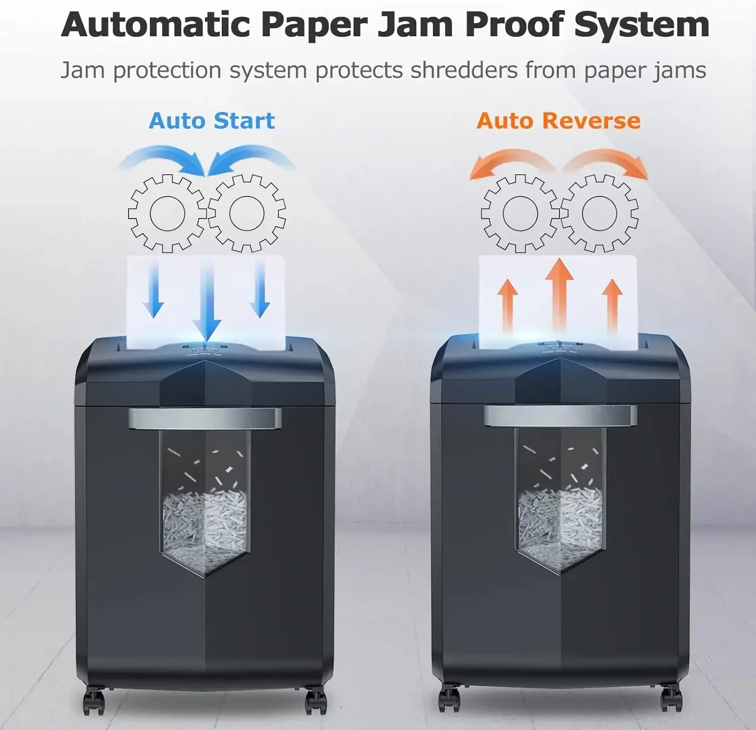 18-Sheet Heavy Duty C149-C Cross-Cut Paper & Credit Card Shredder 60 Minutes Running Time, 6 Gallon Pullout Basket & 4 Casters