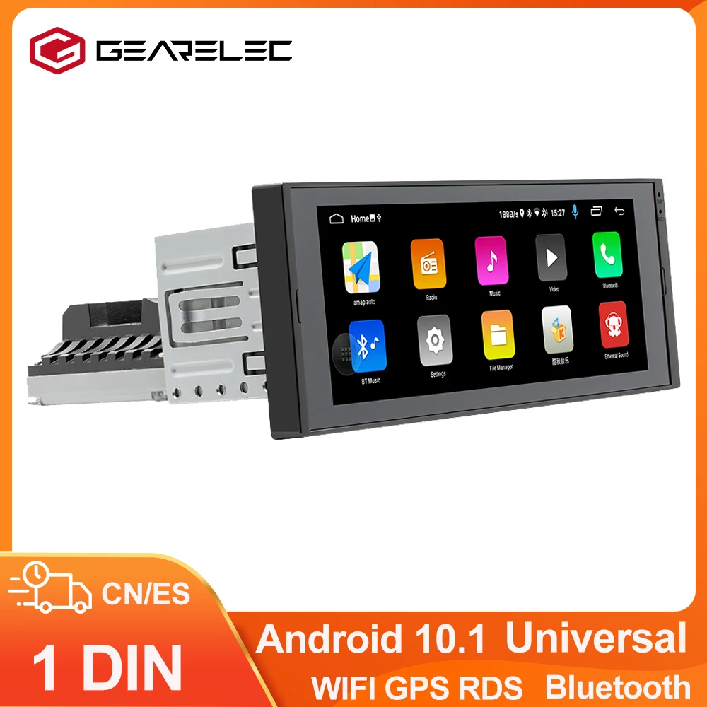 

1DIN Android 10 WiFi Car Multimedia Video Player 6.9inch IPS Touch Screen GPS Auto Stereo 2G+32G RDS AUX USB Radio Video Player