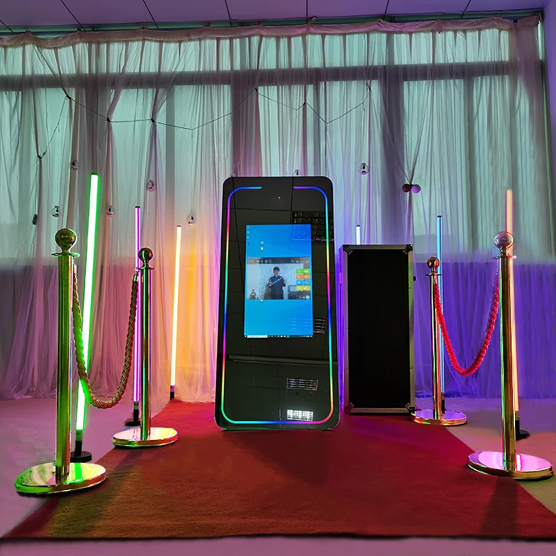 Touch Screen Photobooth Portable 40 65 Inch Mirror Magic Photo Booth