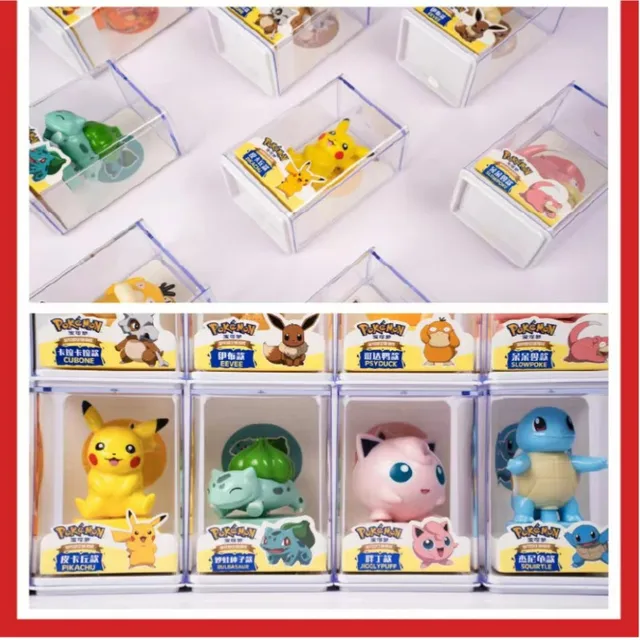 9 Style Pokemon Figures Toys Pikachu Seal Cartoon Series Anime Model  Ornaments Kids Birthday Gift 3