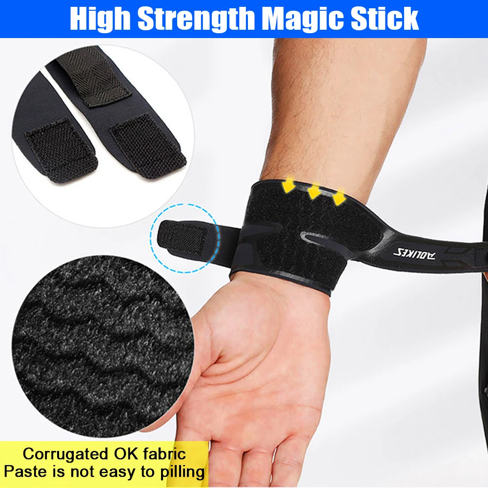Sports Wrist Compression Wraps Wrist Support Brace Strap for Fitness Weightlifting Basketball Badminton Tennis Pain Relief
