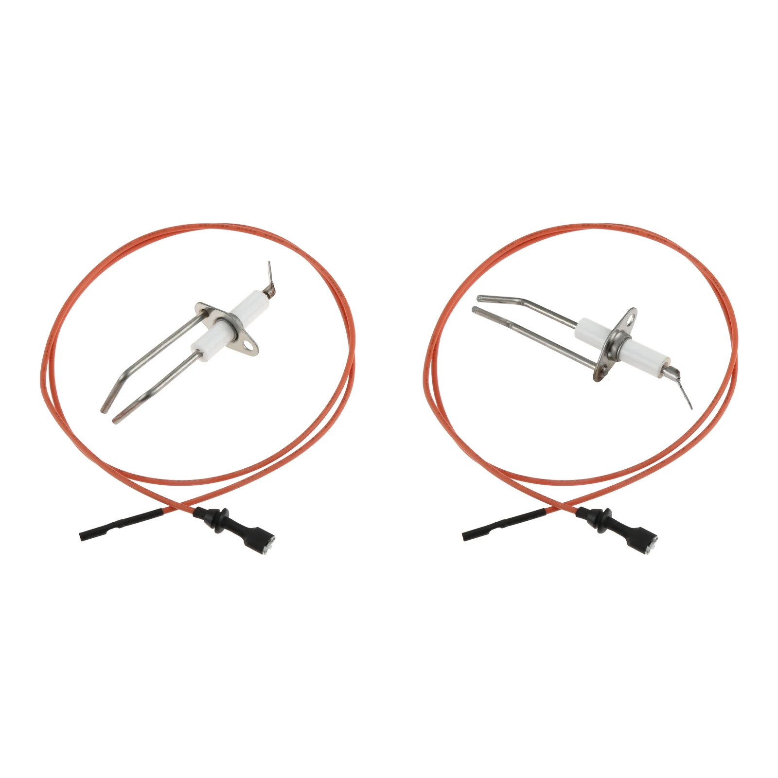 

2kits 62-24164-01 Flame Sensor Igniter Sensing Rod 232258 2-Prong Electrode Assembly 31.5" Cable fits for Rheem Furnace 6pcs