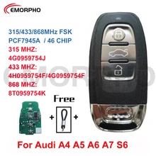 EMORPHO 8T0959754C 8T0959754D Remote Control Key For Audi 2008 2009 2010 2011 2012 2013 2014 Q5 A4 A4L A5 8K0959754G 8K0959754E