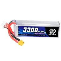 2Pcs VSVAW 6S 22.2V 3300mAh 90C/180C Lipo Battery Mini Four Axis FPV Model Drone High Voltage High Rate Lithium ion Battery 2
