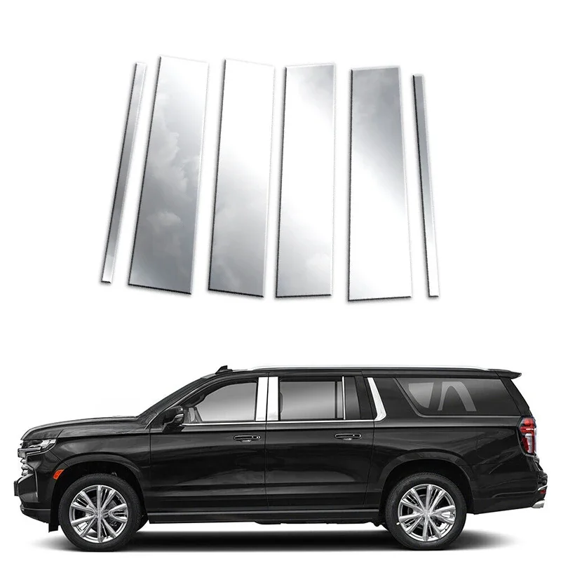 

Для Chevrolet Suburban/GMC Yukon XL 2015 2016 2017 2018 2019 2020 автомобильные столбы дверь окно отделка Обложка наклейки Стайлинг