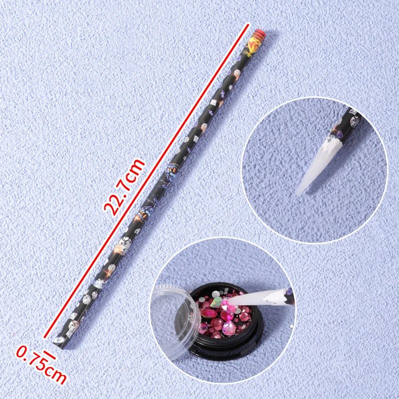 Gem Crystal Rhinestones Picker Wax Pencil Nail Art Craft Tool Wax Pen-Pack  of 2