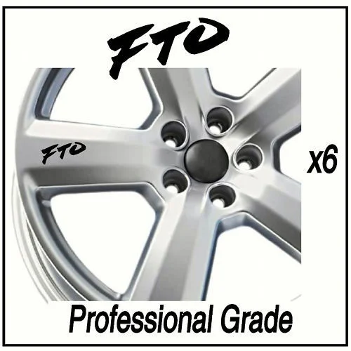 

For MITSUBISHI FTO ALLOY WHEEL DECALS STICKERS CARS x6 Adhesive Graphic decals