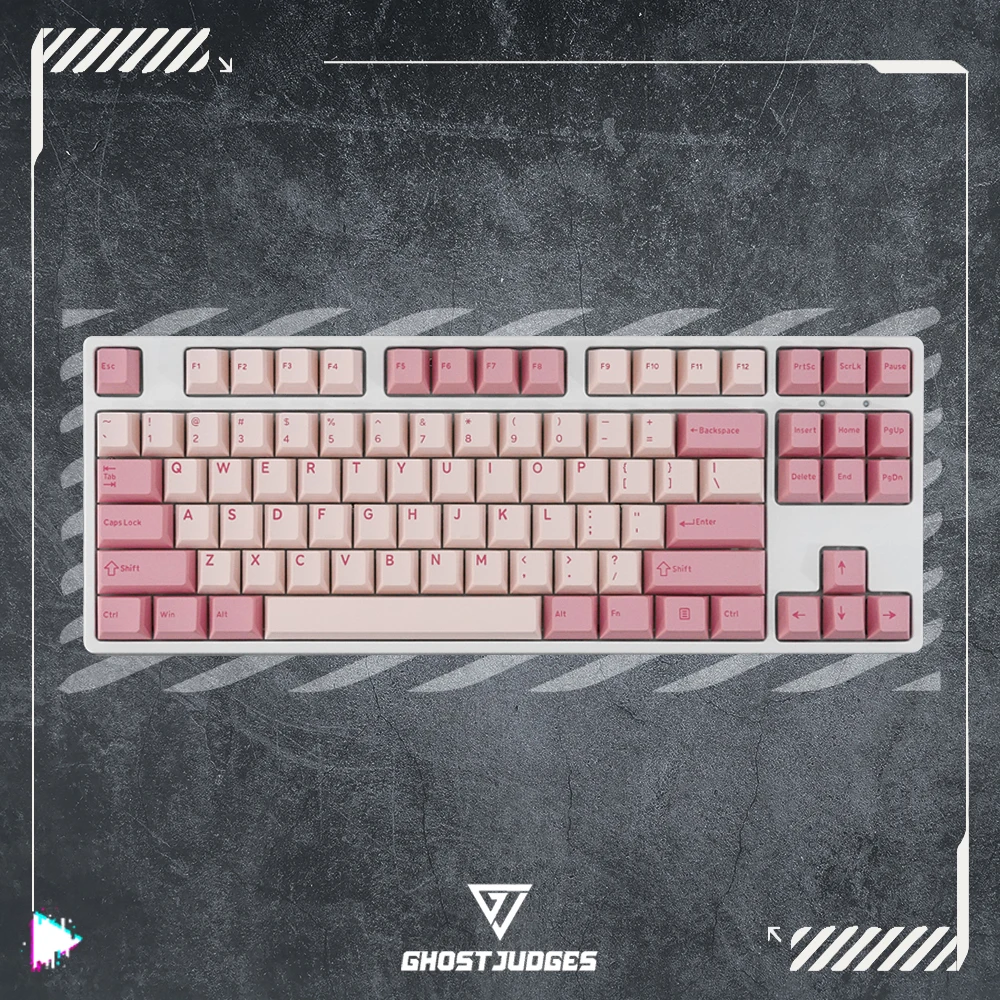 Doubleshot Keycap para Teclado mx Juízes Fantasmas gj Sakura Festival de Matsuri Cereja Pbt 60 65 87 104 Xd64 Xd68 Bm60 Bm65 Rosa