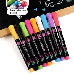 Vibrant Liquid Chalk Erasable Highlighter Set - Pack of 8 Fluorescent Colors (8Pcs Color A)
