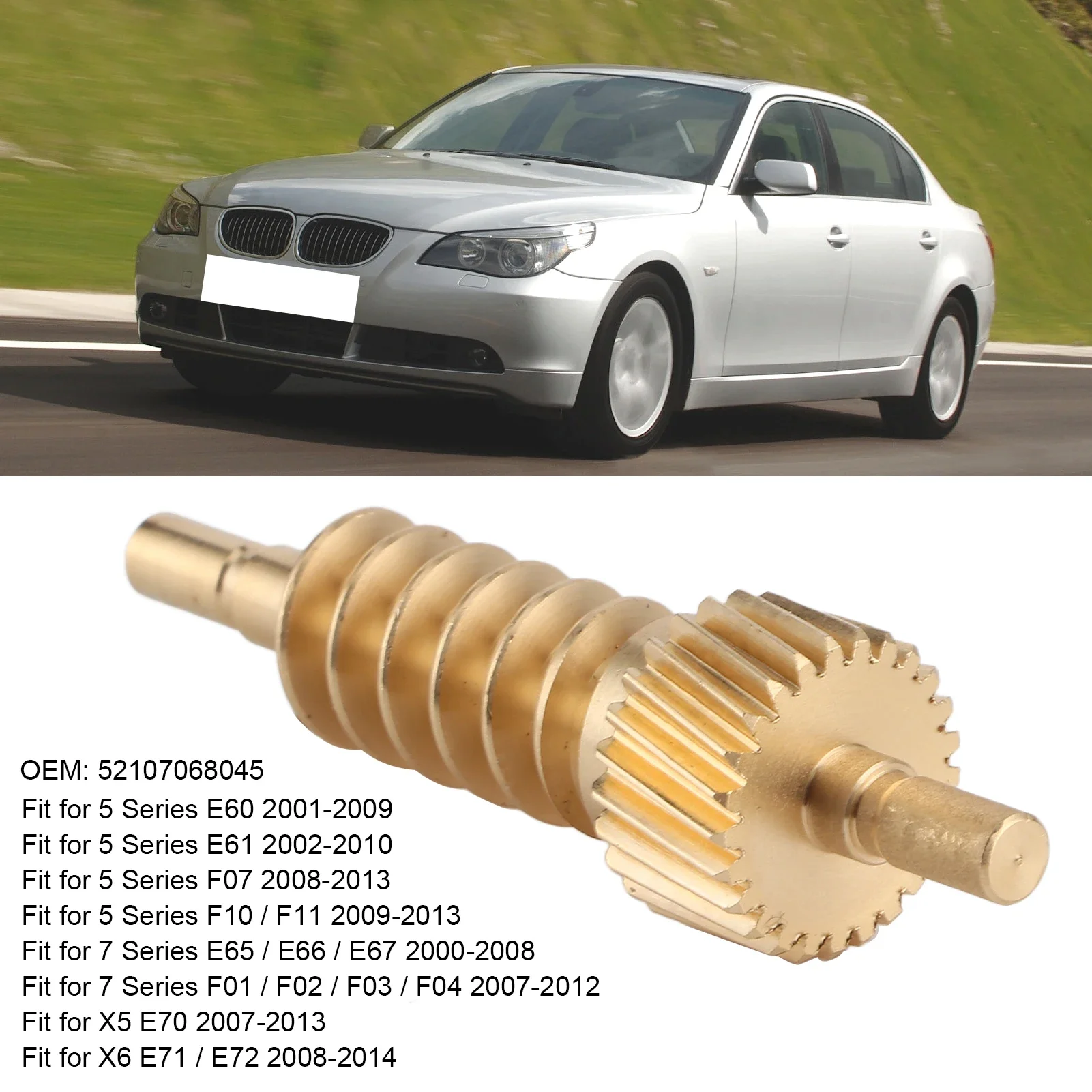 Seat Thigh Support Actuator Repair Metal Gear Kit Car Accessory Fit for 5 7 Series X5 X6Gold