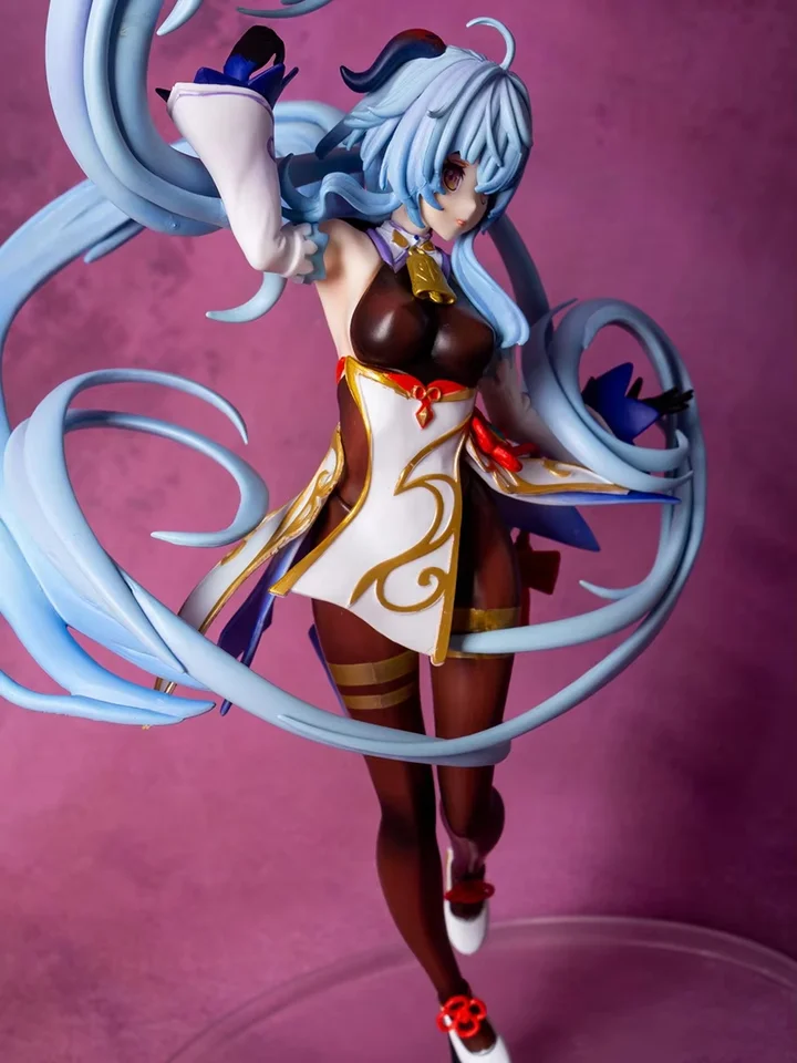 PQKL-Party Figura Genshin Ganyu, Figura Anime, PVC Action Figura, Coleccionable, Decoraciones de Escritorio, Juguetes Regalos