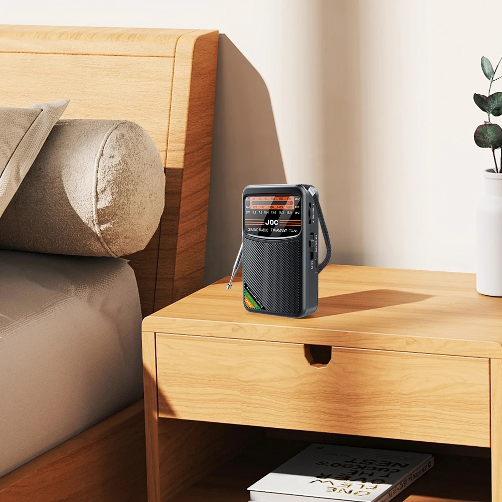 Emergency Pocket Radio FM AM SW Radio Best Reception Battery Operated Radio Type-C Rechargeable with HD Display Screen for Elder