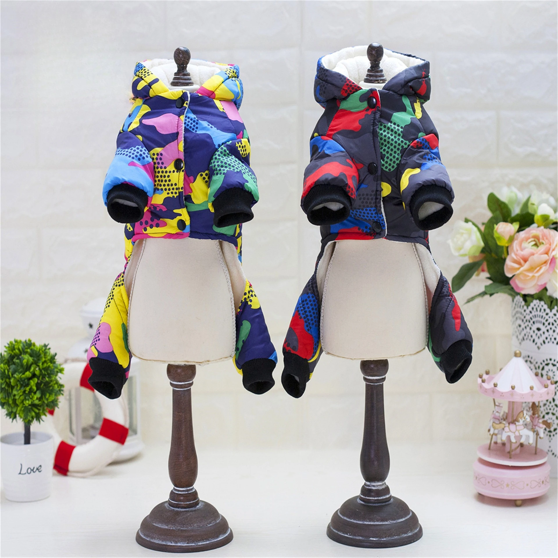 Winter Dog Clothes Small Dogs Waterproof Jumpsuit Fleece Warm Pet Jacket Yorkie Poodle Chihuahua Outfits Puppy Costume