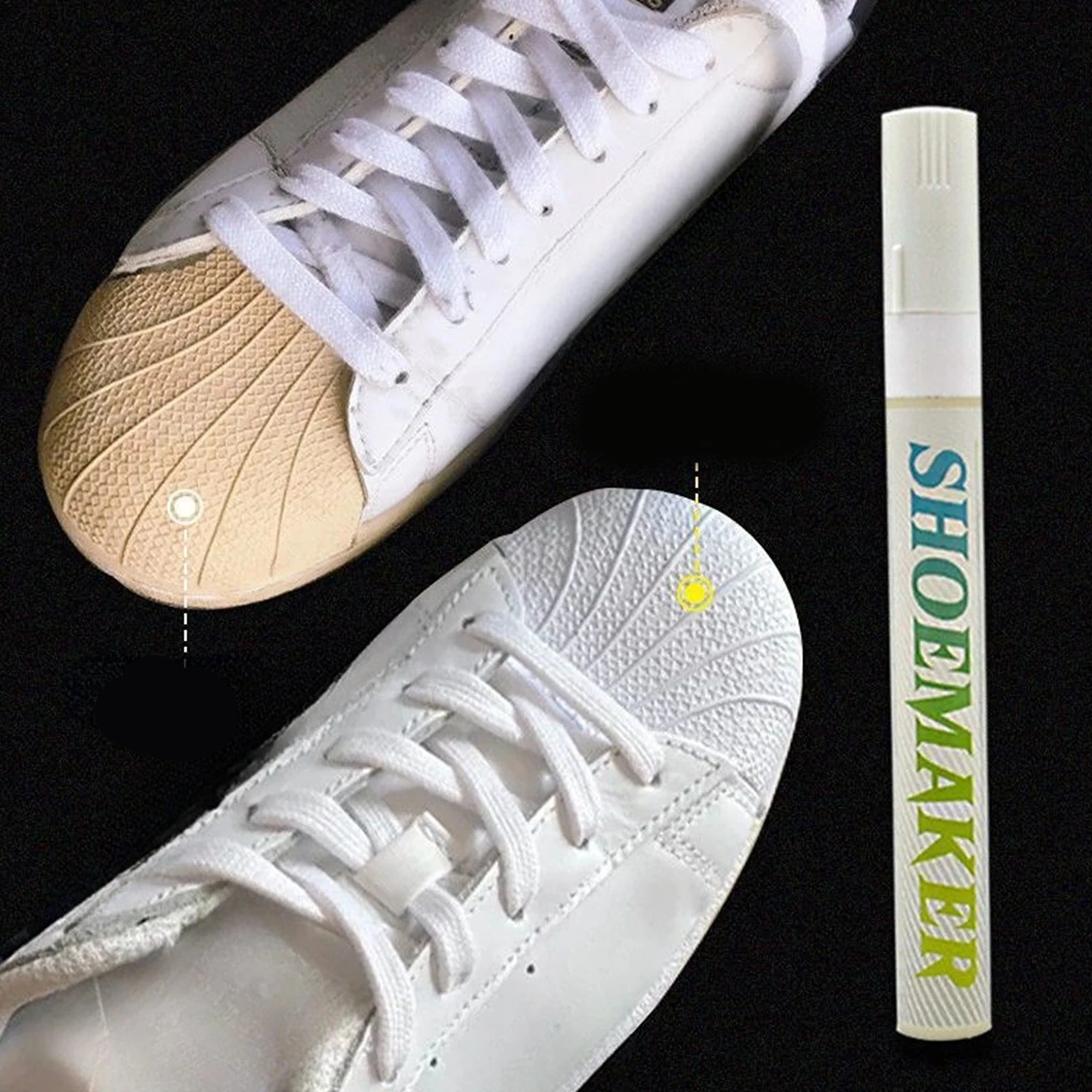 

Shoes Stains Removal Sneakers Anti-Oxidation Pen Waterproof Repair Complementary Color White Go Yellow Shoe Whitening Cleaning