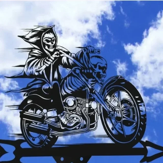 Metal Weathervane,Witch Iron Weather Vane,Sea Rover Wind Direction Indicator Garden Decoration 2