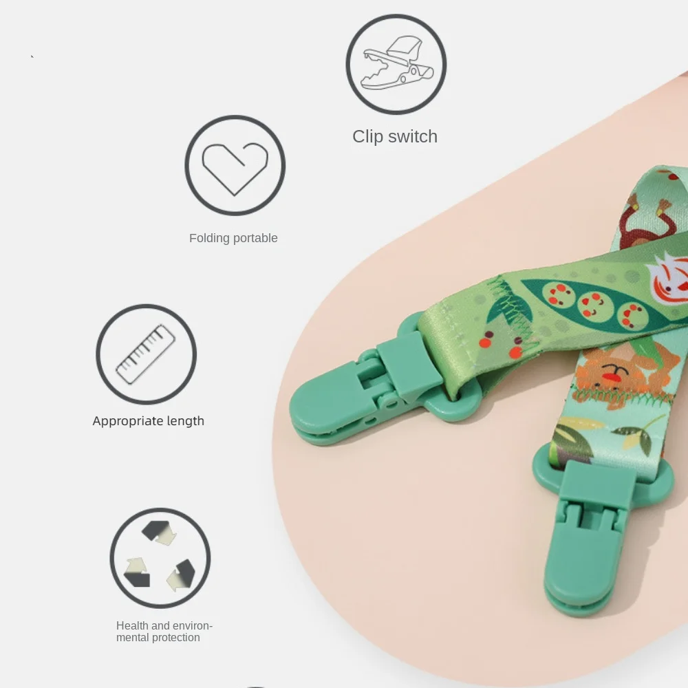 Polyester Pacifier Clips Adjustable Strap for Baby