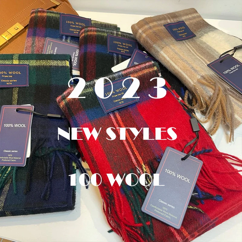 2022 winter men plaid scarf wool cashmere scarves for women echarpe foulard femme long wool pashmina sjaal shawls business scarf
