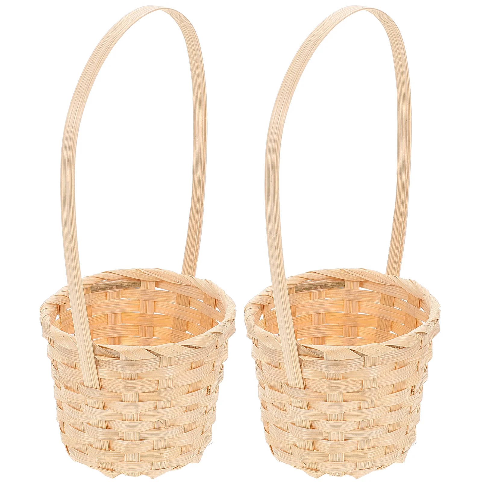 

Bamboo Woven Storage Baskets Miniature Flower Basket Hand-Woven Flower Basket Multi-Functional Basket Storage Holders