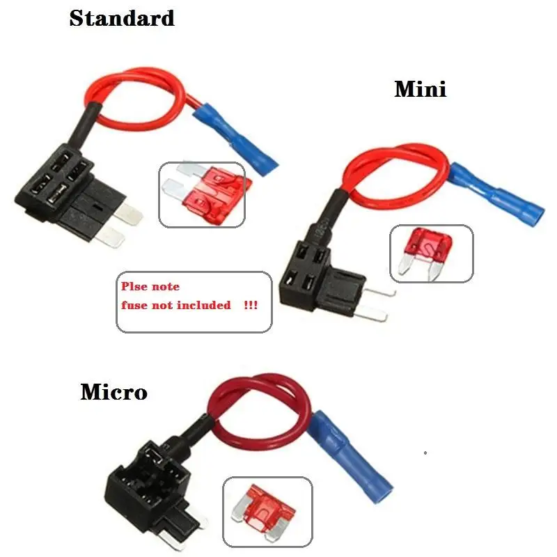 Car Fuse Holder Add-a-circuit TAP Adapter with 10A Micro Mini Standard ATM Blade Fuse 12V fuse box holder,fuse holder