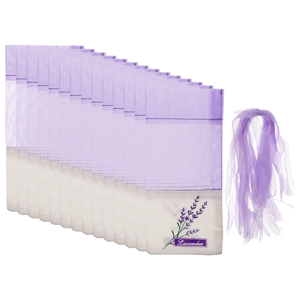 Deodorant sachet bags Fragrance bags 25/30Pcs Lavende Sachet Bags Portable Flowers Printing Beautiful Fragrance Lavender Sachet Bag for Seeds Dry Flowers Bags