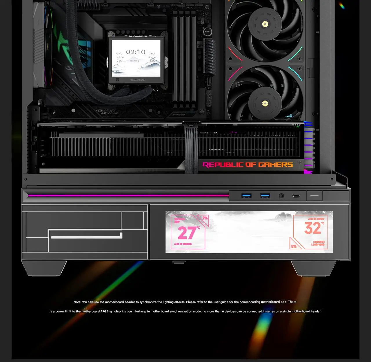 Thermalright TL-UB24 2 in 1 ARGB 240mm PWM PC Case Fan Quiet with High CFM 2150 RPM 53 Sac876dbe433d4abda66e288c500b0b8en