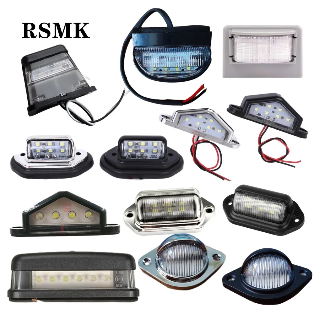 1pc 1030v Led 24v Truck Number Plate Lights Lighting Trailer Tractor Rv Atv Lorry 12v Car