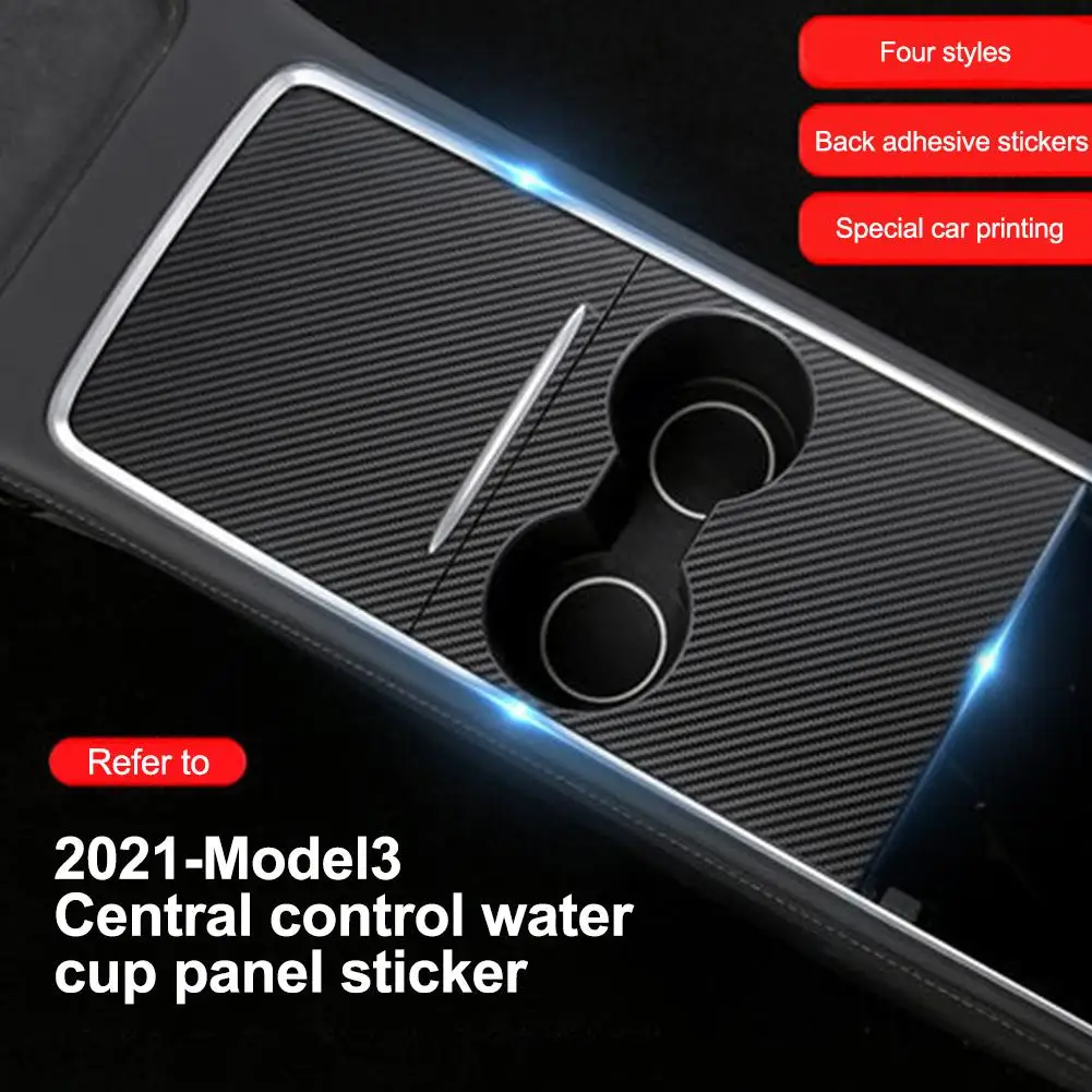 

Аксессуары для Tesla Y коврик для чашки для Воды Coaster Slot Center Control Cover Wrap наклейка на консоль Protector Car Central T9Z9