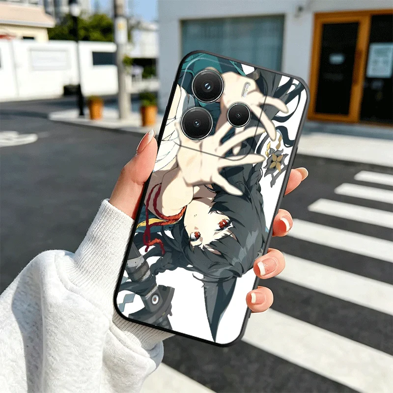 Zenless Zone Zero Hoshimi Miyabi Soft Black Phone Case Cover