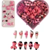60Pcs/Box Y2k Bow Tie Flower Music Notation Skull Bear Beverage Cup Long NailArt Charms Decorations Junk Phone Case Accessories 1