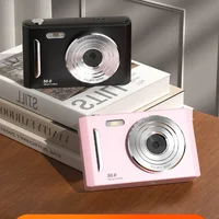 Цифровая камера 4K, двойная вспышка для камеры, 50 миллионов пикселей HD, ретро Ccd, портативная карта, камера начального уровня, автофокус — изображение 4