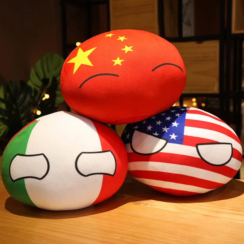 

Hot 10/30/50cm Polandball Country Ball Toy Plush Pendant Plush Doll Countryball Ussr Usa France Russia Uk Japan Germany Italy