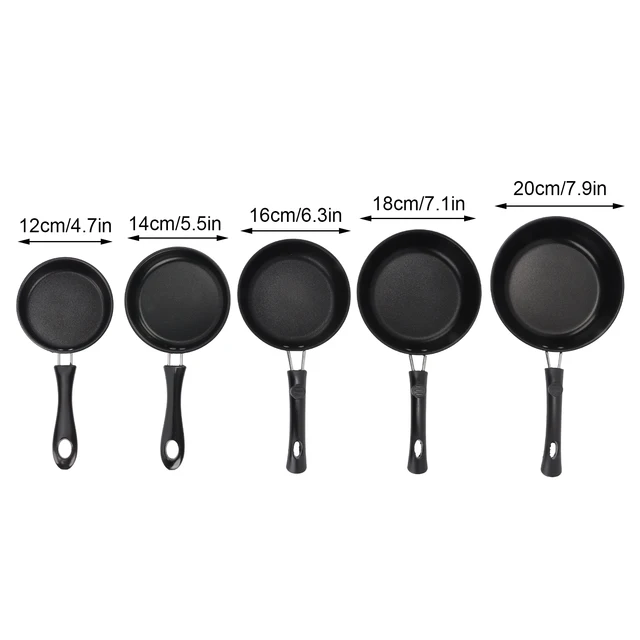 1 pz 12-20cm Mini padella antiaderente in acciaio inox addensato padella pentola uova fritte casseruola Gas/induzione cucina pentoleMuslimate 2