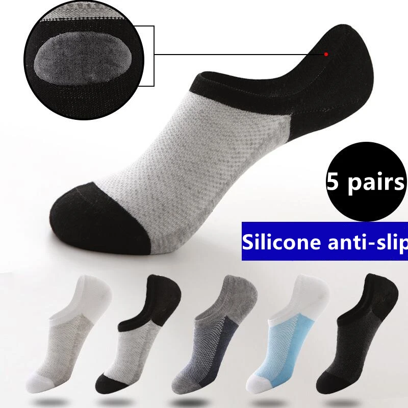 2023 summer pure cotton socks Breathable, non-slip, deodorant, sweat absorbent short socks for men and women invisible socks 5 pairs invisible funny cotton summer boat no show socks non slip women men short low cute happy sock slippers silicone socks