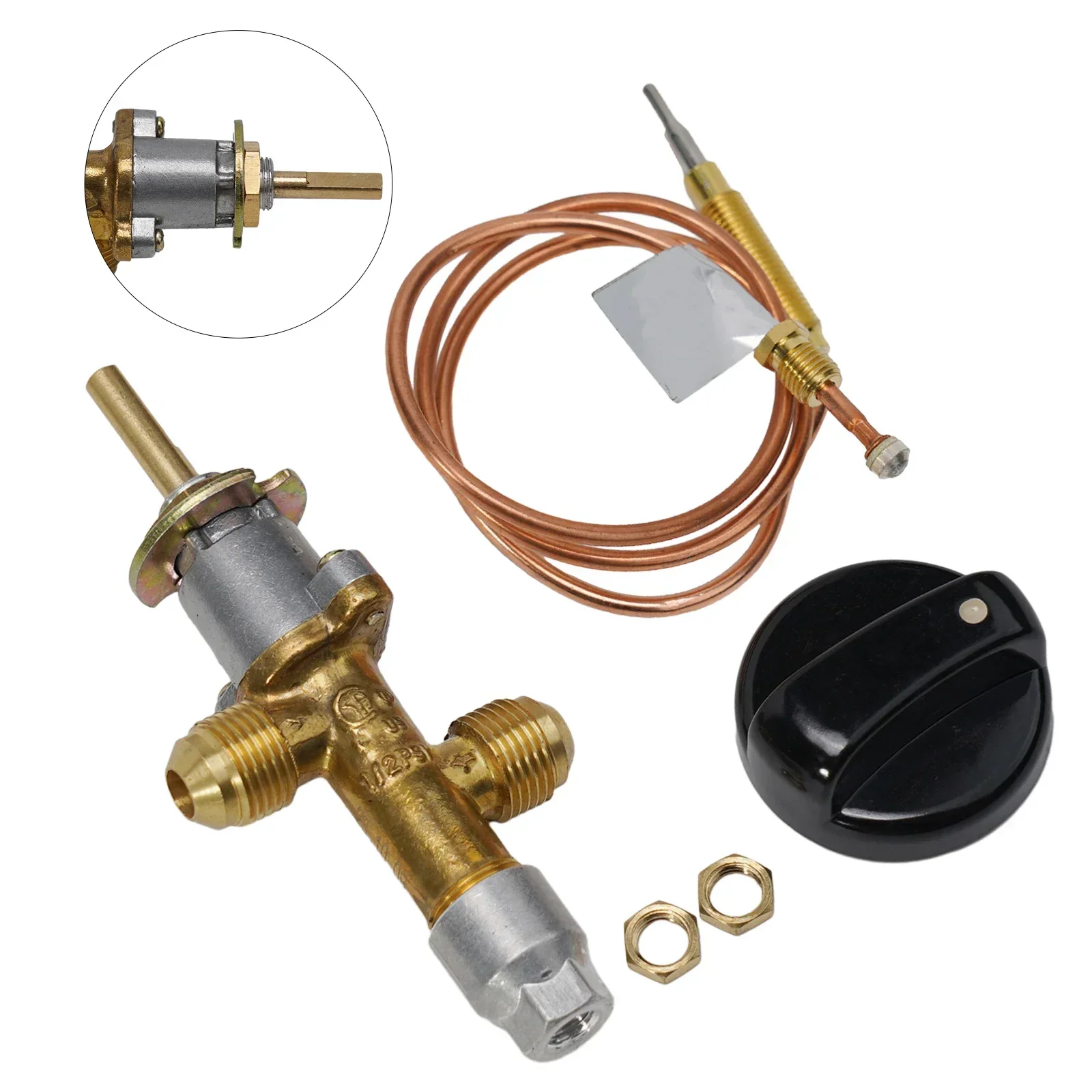 Knob Safety Control Valve Assembly Copper Fire Flame Heavy Duty Low Pressure Regulator With Replacement Parts New Stove Heater