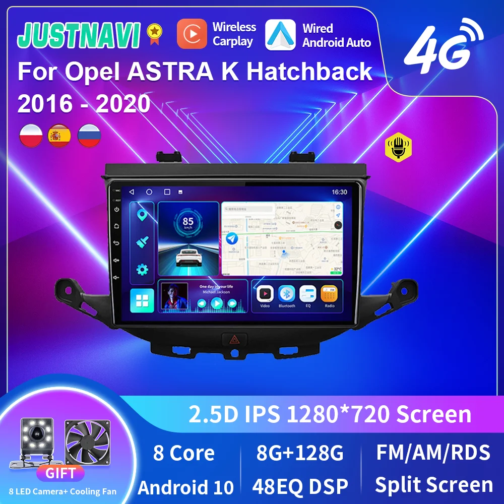 

JUSTNAVI Car Radio For Opel ASTRA K Hatchback 2016-2020 For Buick Verano Video Multimedia Player Navigation GPS Android 10 2 Din