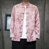 Autumn Jackets for Men Deerskin Velvet Chinese Style Retro Disc Buckle Jackets Man Tang Suit Hanfu Coat Traditional Clothing 3
