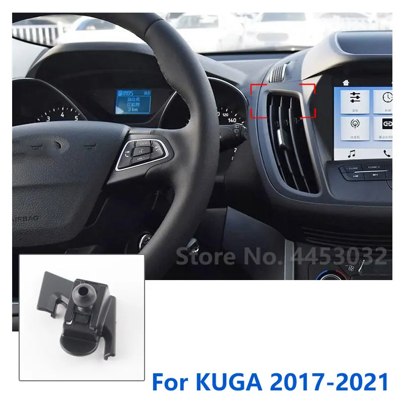 17mm Special Mounts For Ford Escape Kuga Car Phone Holder GPS Supporting Fixed Bracket Air Outlet Base Accessories -