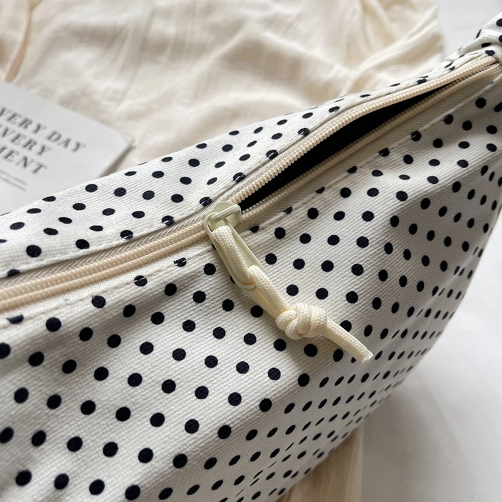 Canvas Crossbody Bag for Women Half Moon Shape Hobo Bag