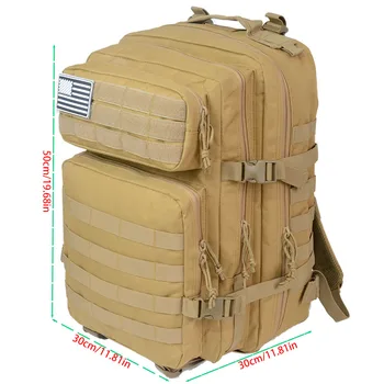 50 liters 900D Large capacity shoulder recreational cycling outdoor tactical backpack camouflage sports camping hiking backpack 3