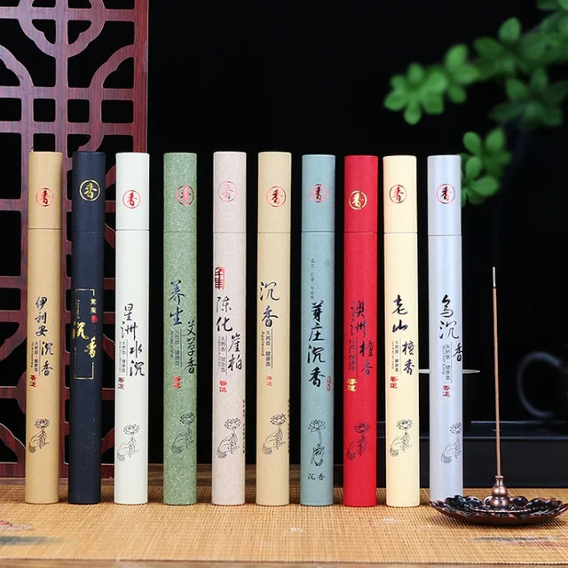 40Pcs Natural Sandalwood Incense Sticks Sleep Chinese Home Incense Stick Aroma Indoor Buddha Incense Eaglewood Room Fragrance