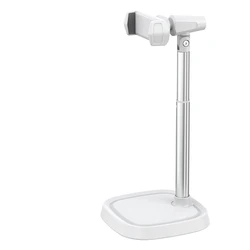 Premium Adjustable Retractable Phone Stand for Live Broadcast and Desk Use (WHITE)