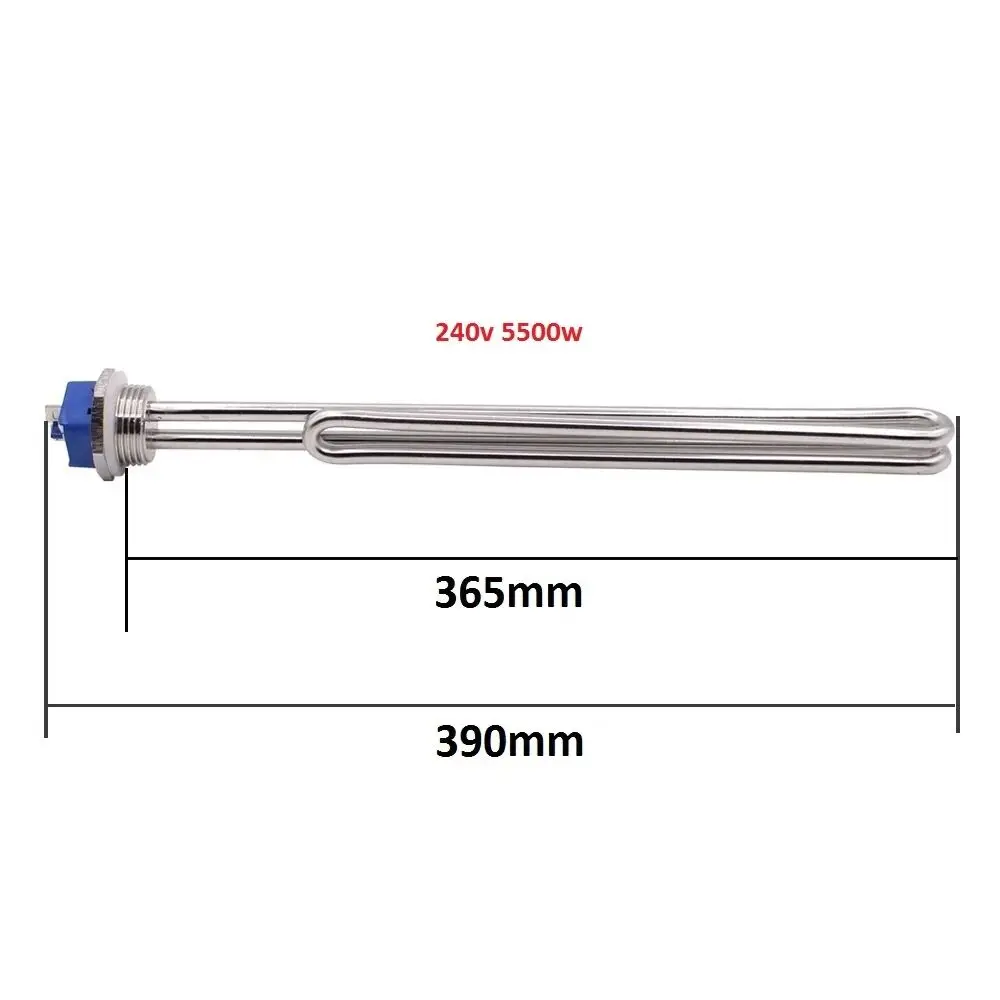 Description Picture 5 of itemDERNORD 240V 1"BSP Tubular Electric Heater Foldback Immersion 2.5KW 3.5KW 4.5KW 5.5KW SUS304 Screw in Heating Element Water